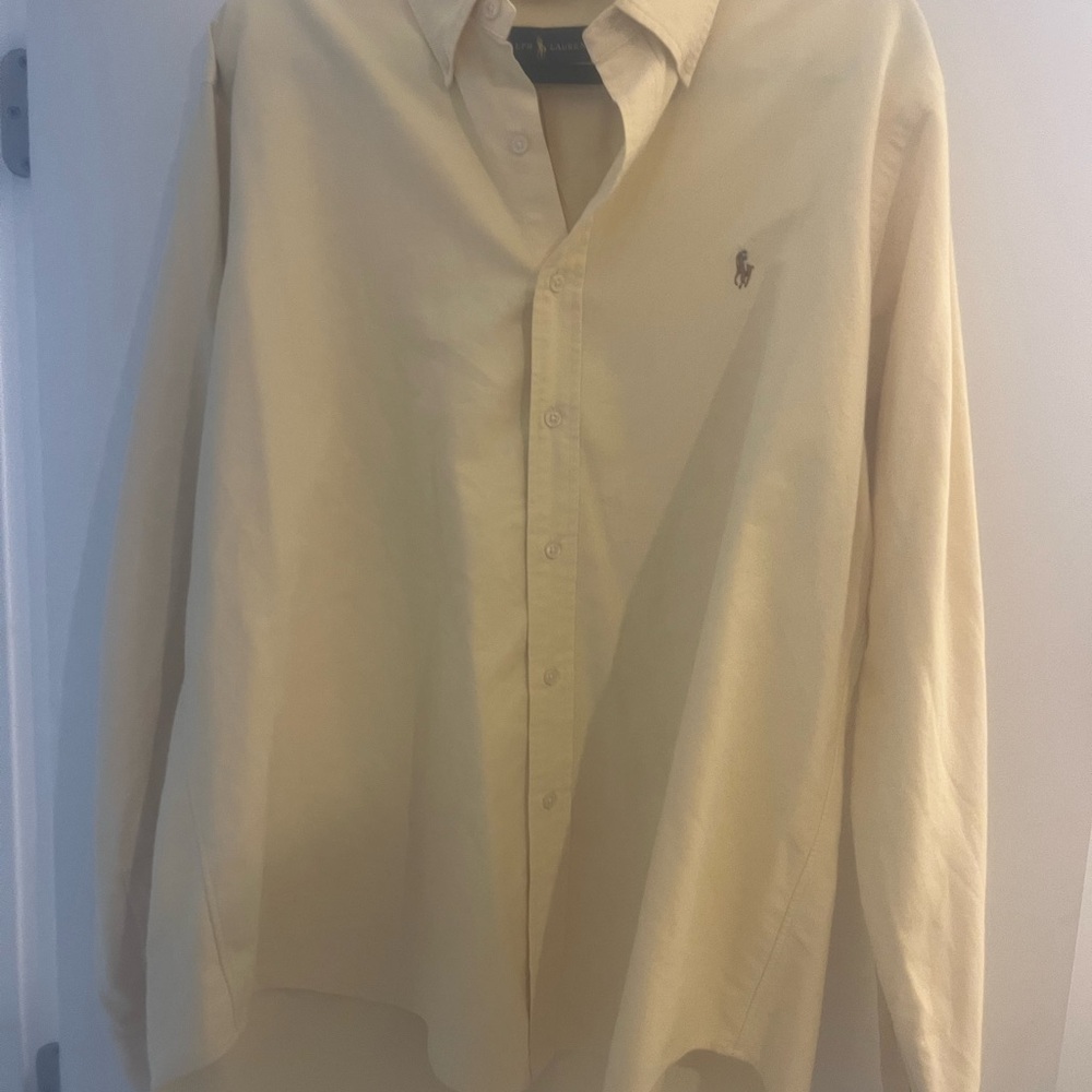 Ralph Lauren Yellow Casual Button Down Shirt